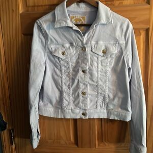 Michael Kors Light Blue Button Down Jean Jacket Size M
